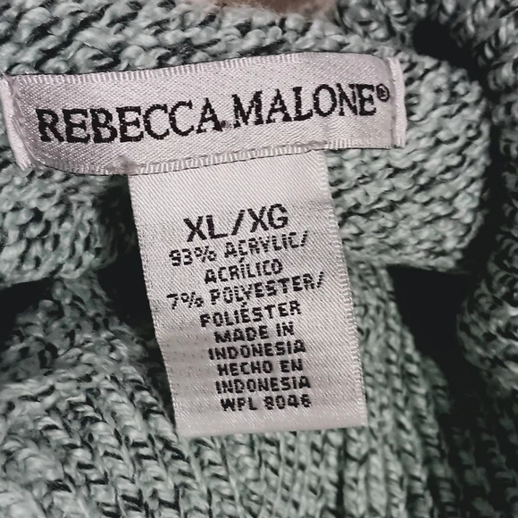 3 X$20 Rebecca Malone Women's Pullover light green Sweater Long Sleeve Size XL - Picture 7 of 7